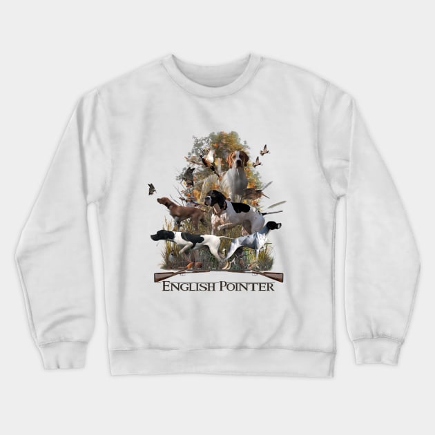 The Pointers Crewneck Sweatshirt by German Wirehaired Pointer 